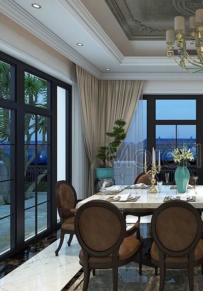 Thiết kế phòng ăn khách sạn tân cổ điển