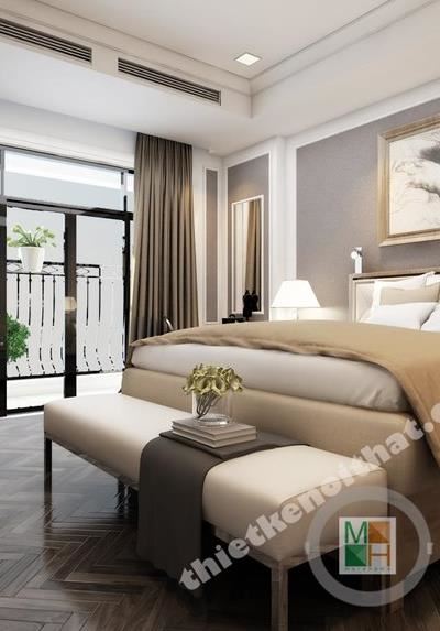 Thiết kế nội thất phòng khách sạn tân cổ điển sang trọng tại Trần Duy Hưng